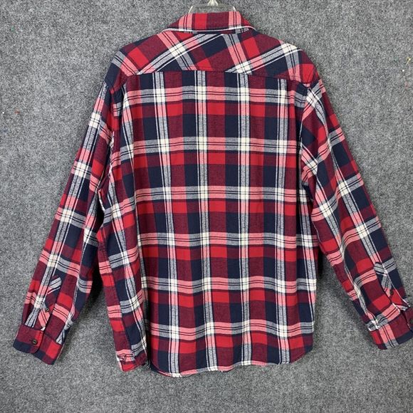 American Eagle Men XXL Athletic Fit Heavy Flannel Shirt  Button Up Warm Cozy - Picture 8 of 14